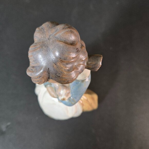 Vintage 70s Lladro Figurine Girl Holding Bunny Rabbit Gres Porcelain Spain 2094 - Picture 7 of 13